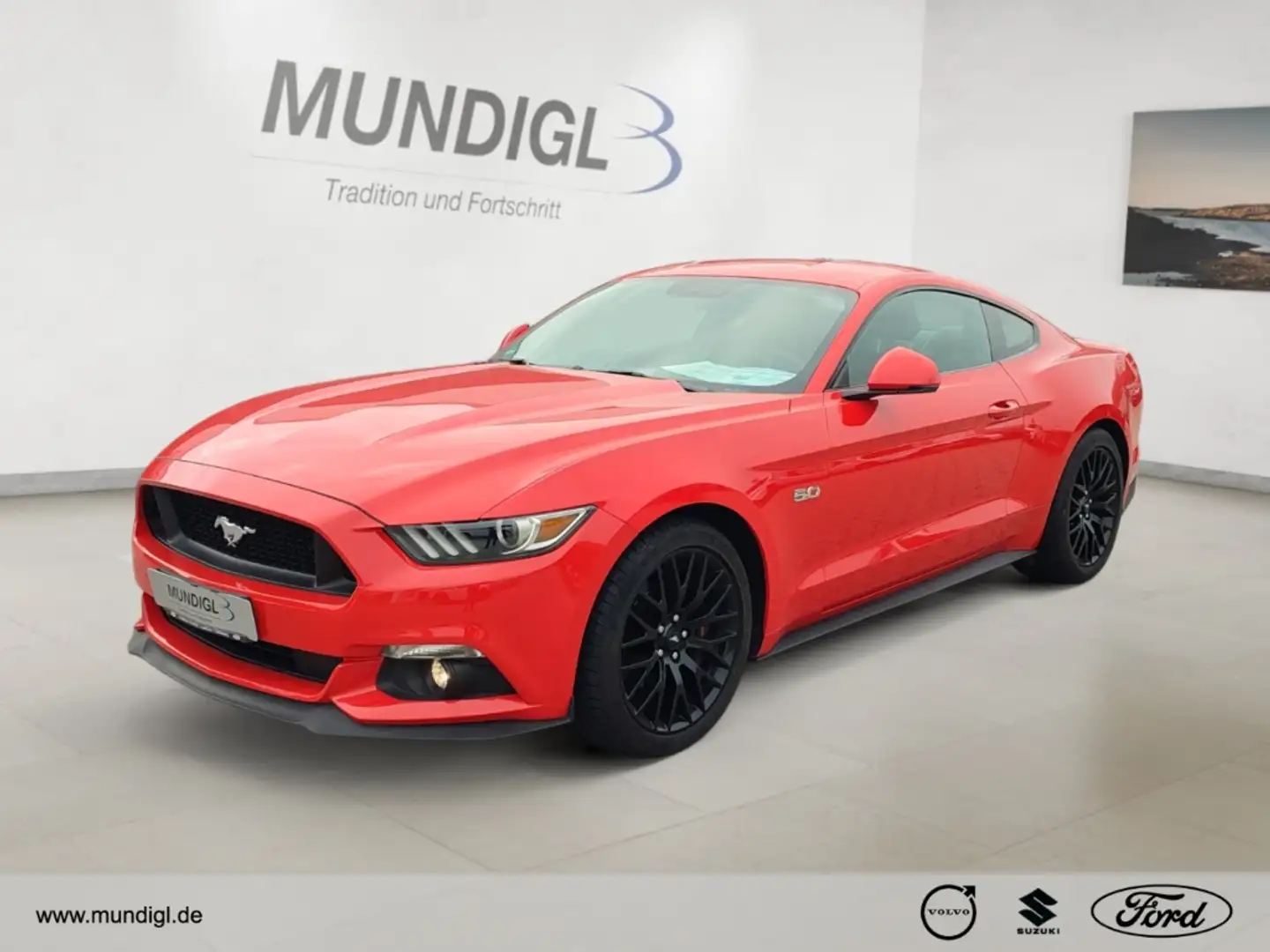 Ford Mustang GT Sportpaket Navi Leder Soundsystem Klimasitze Xe Rouge - 1