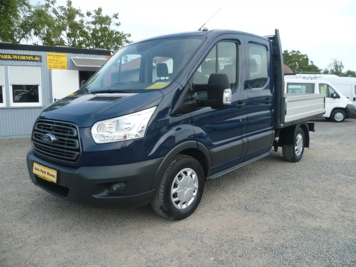 Ford Transit Pritsche L2 DoKa 7-Sitze Klima Tempo AHK Blauw - 1