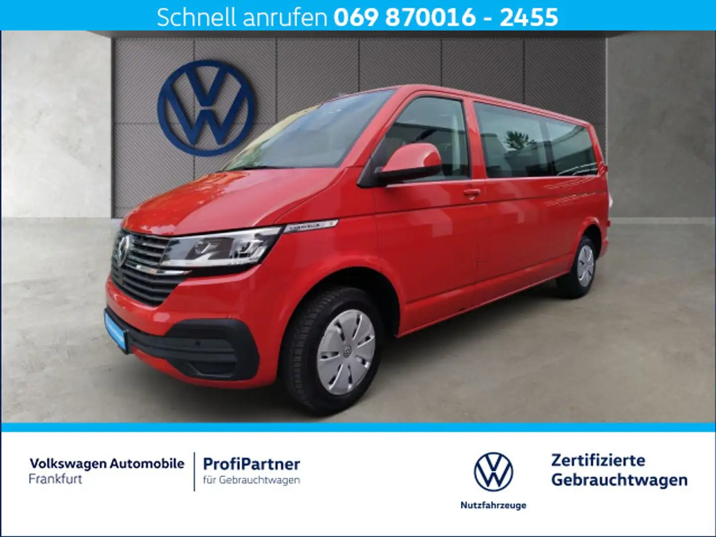 Volkswagen T6.1 Caravelle 2.0 TDI Comfortline Navi LED DAB+ Rouge - 1