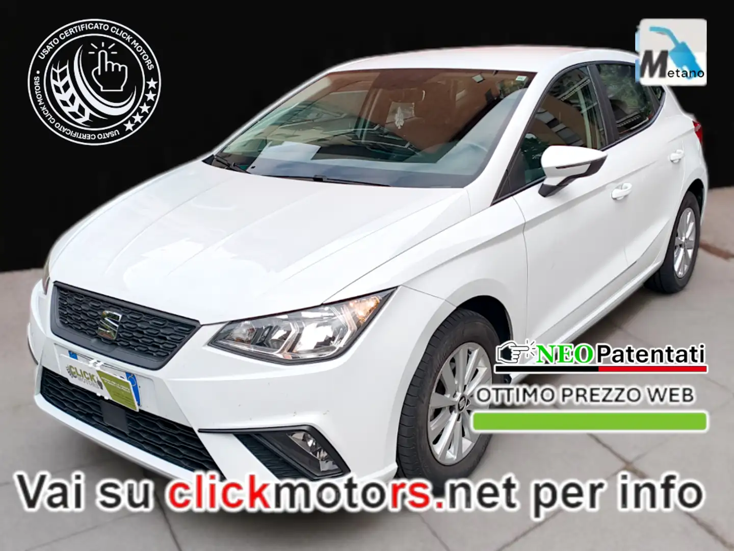 SEAT Ibiza Ibiza V 2020- 1.0 tgi Business 90cv Blanc - 1