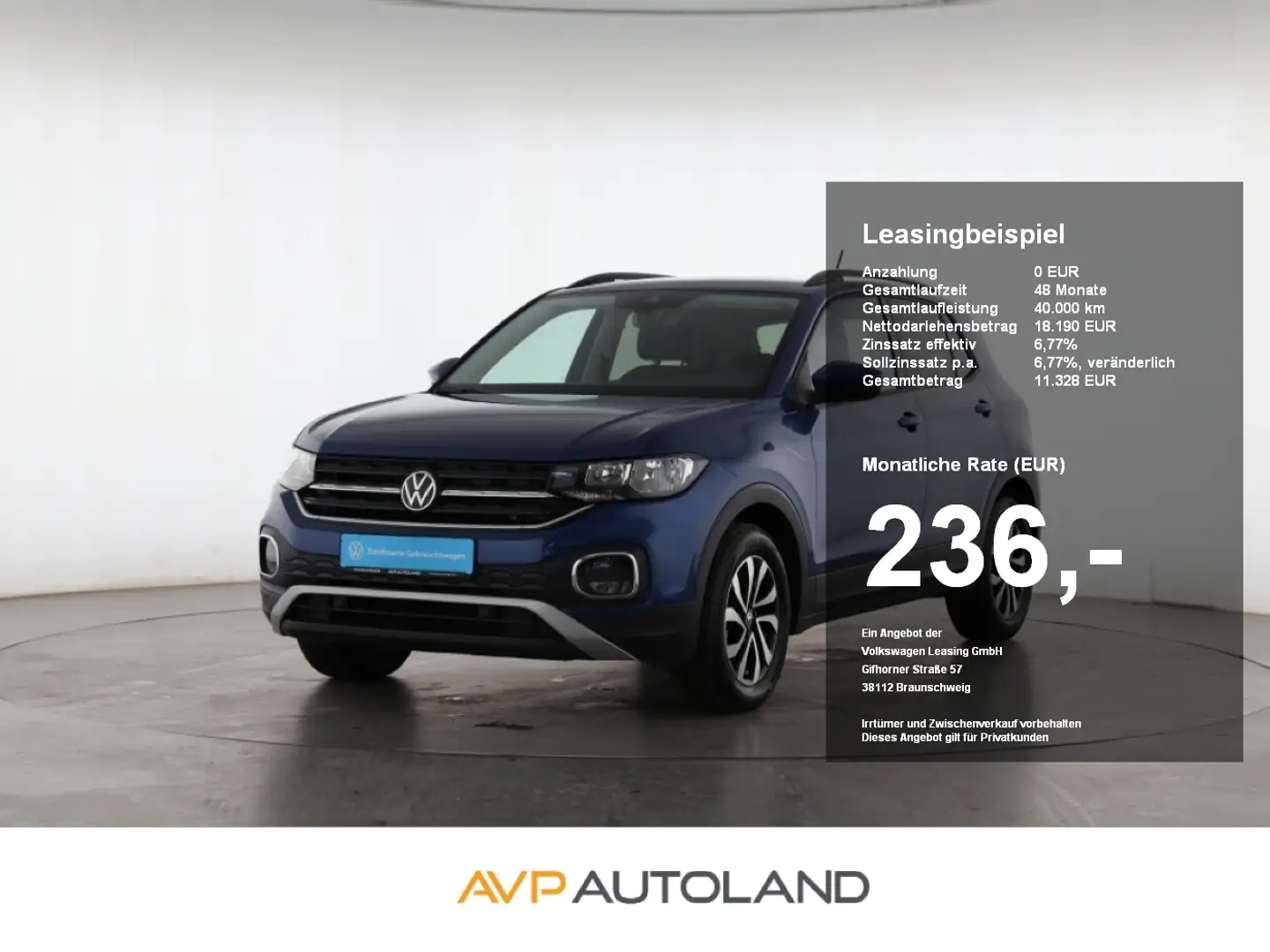 Volkswagen T-Cross 1.0 TSI ACTIVE | ACC | NAVI | AHK | Azul - 1