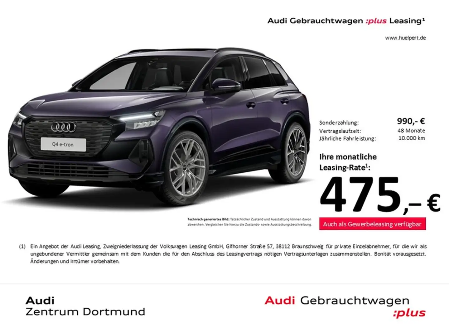 Audi Q4 e-tron 45 S LINE BLACKPAK PANO CAM ACC LM21 Violett - 1