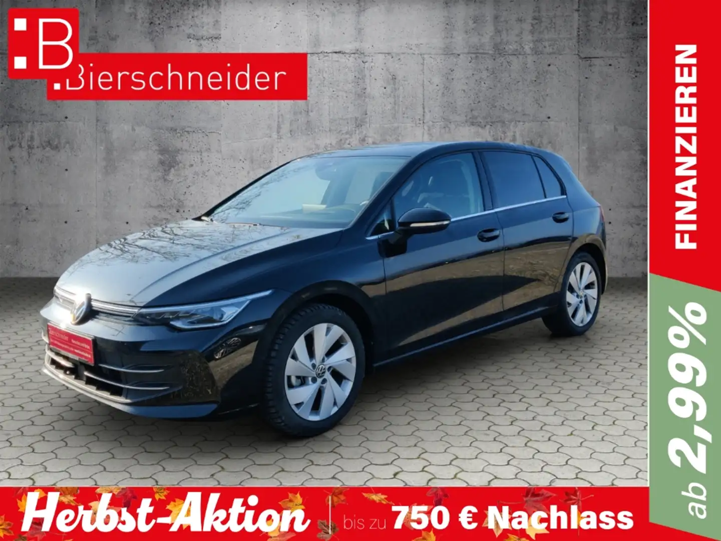 Volkswagen Golf 8 1.5 TSI DSG Style NAVI LED KAMERA HUD ACC Schwarz - 1