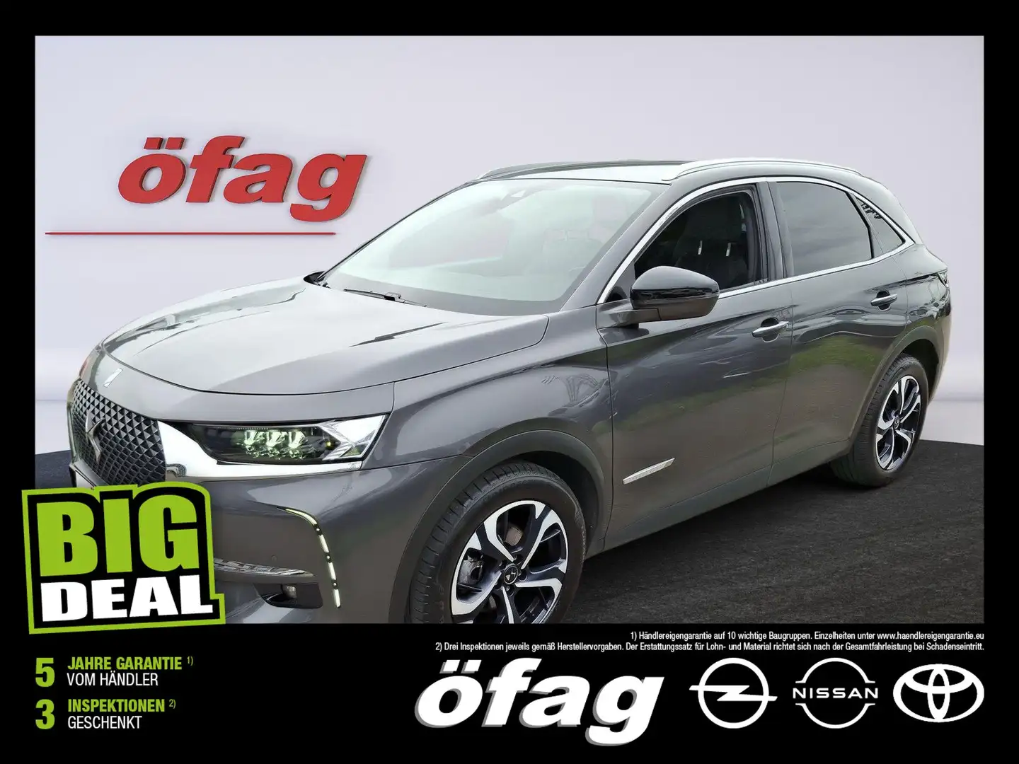 DS Automobiles DS 7 Crossback 1.5 BlueHDi 130 Be Chic LED+SHZ Grau - 1