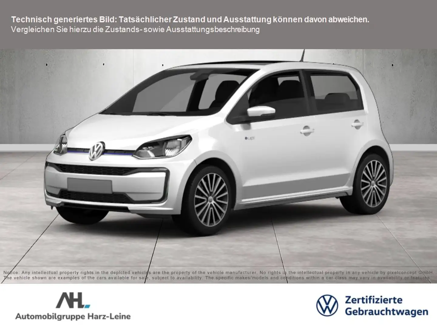 Volkswagen up! e-up! ALU+RÜCKFAHRKAMERA+EINPARKHILFE+UBS+SITZHEIZ Weiß - 1