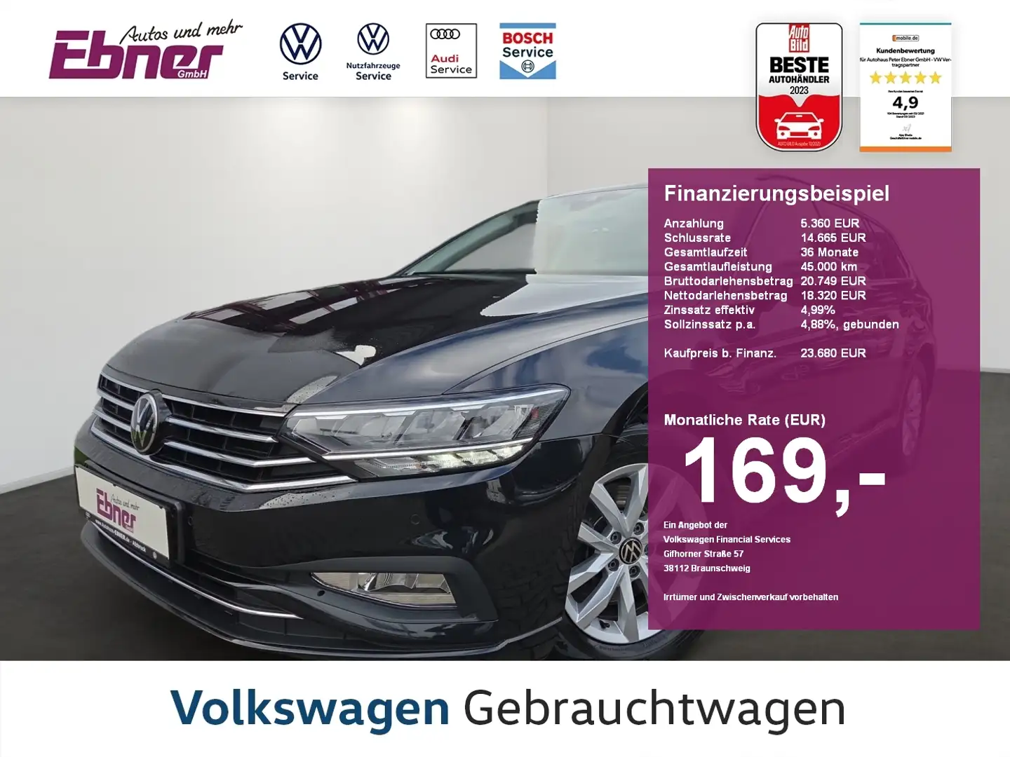Volkswagen Passat Variant BUSINESS 2.0TDI DSG ACC+el.KLAPPE+LED+NAVI+KAMERA+ Noir - 1