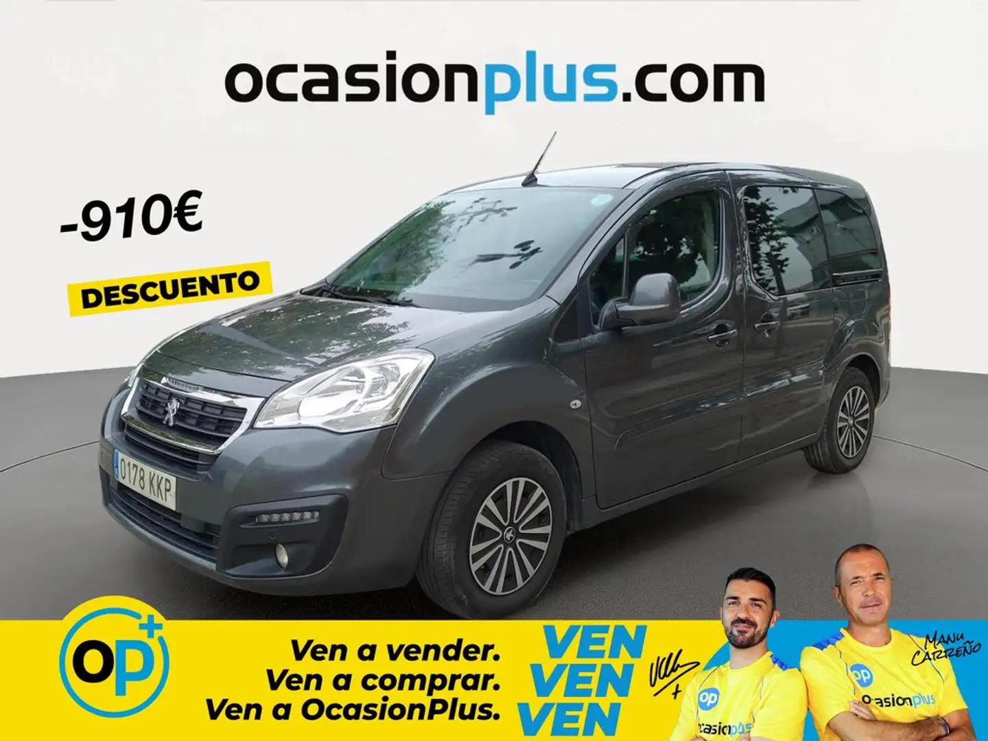 Peugeot Partner Tepee 1.6BlueHDI Active 100 Gris - 1