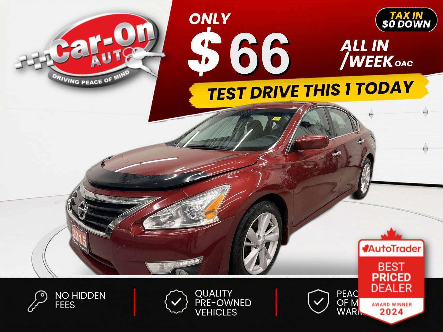 Red 2015 Nissan Altima Sedan Front-Wheel Drive Automatic
