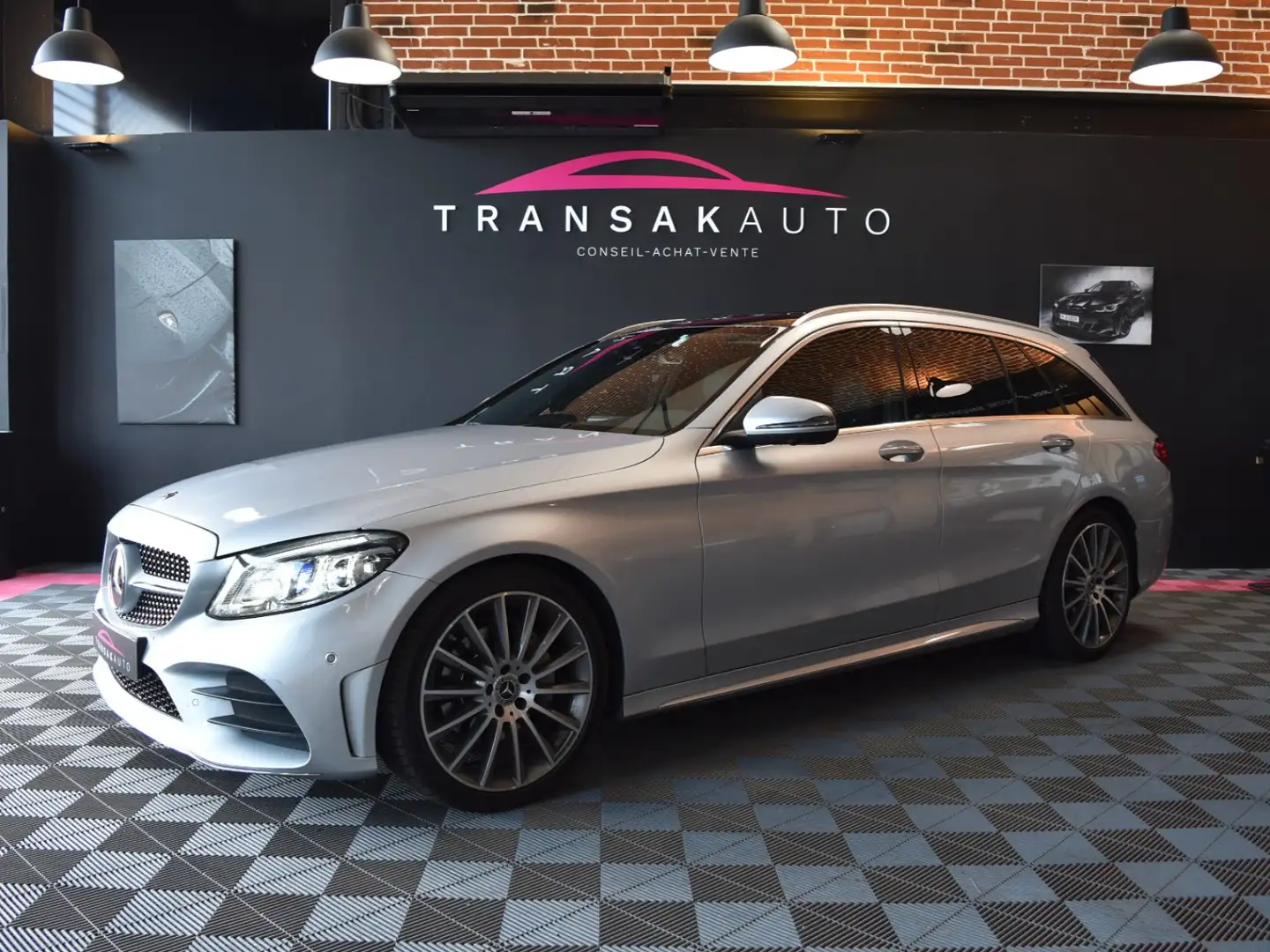 Mercedes-Benz C 220 Classe C Break 220 d 9G-Tronic AMG Line Gris - 1