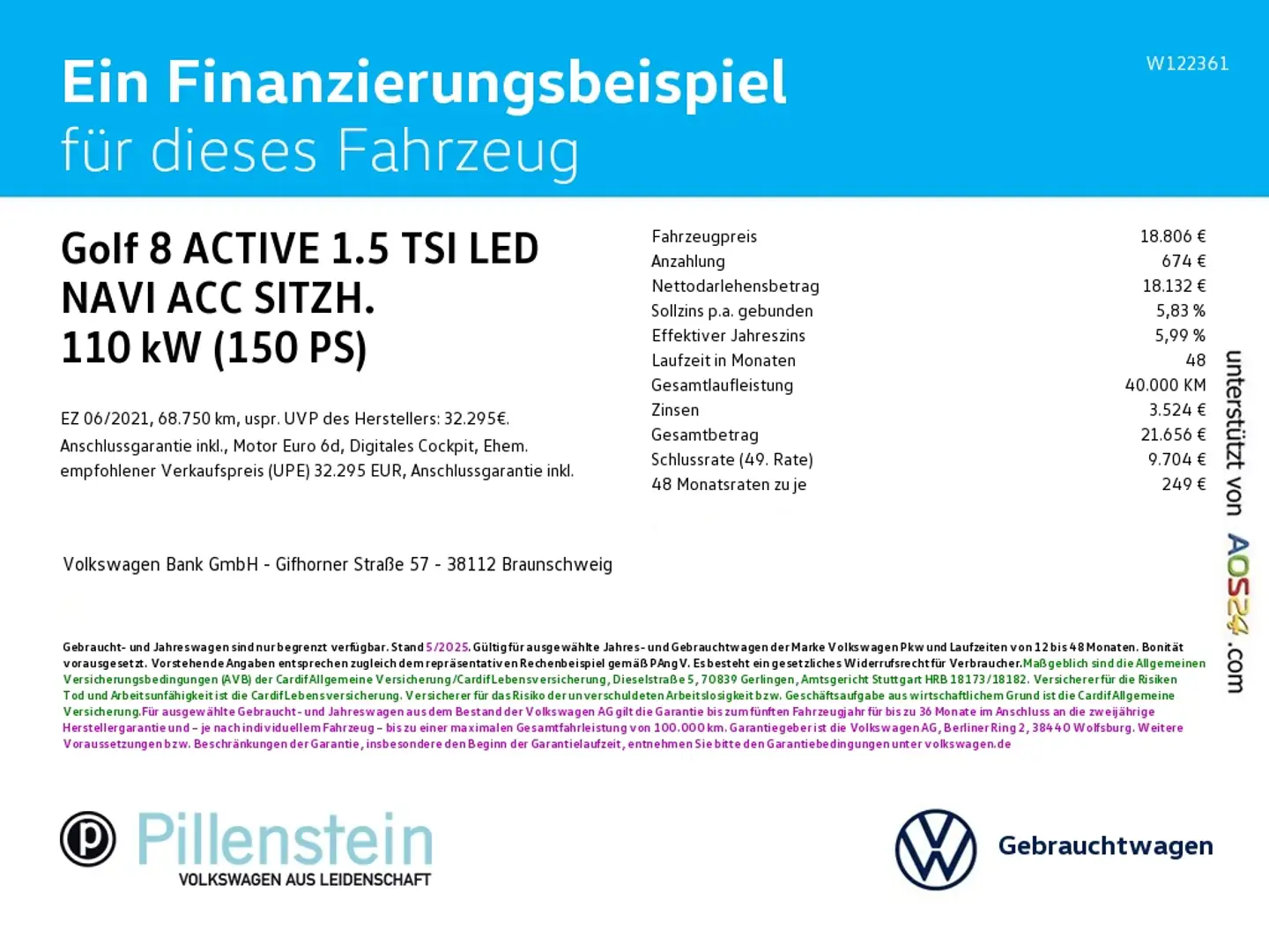 Volkswagen Golf 8 ACTIVE 1.5 TSI LED NAVI ACC SITZH. Schwarz - 2
