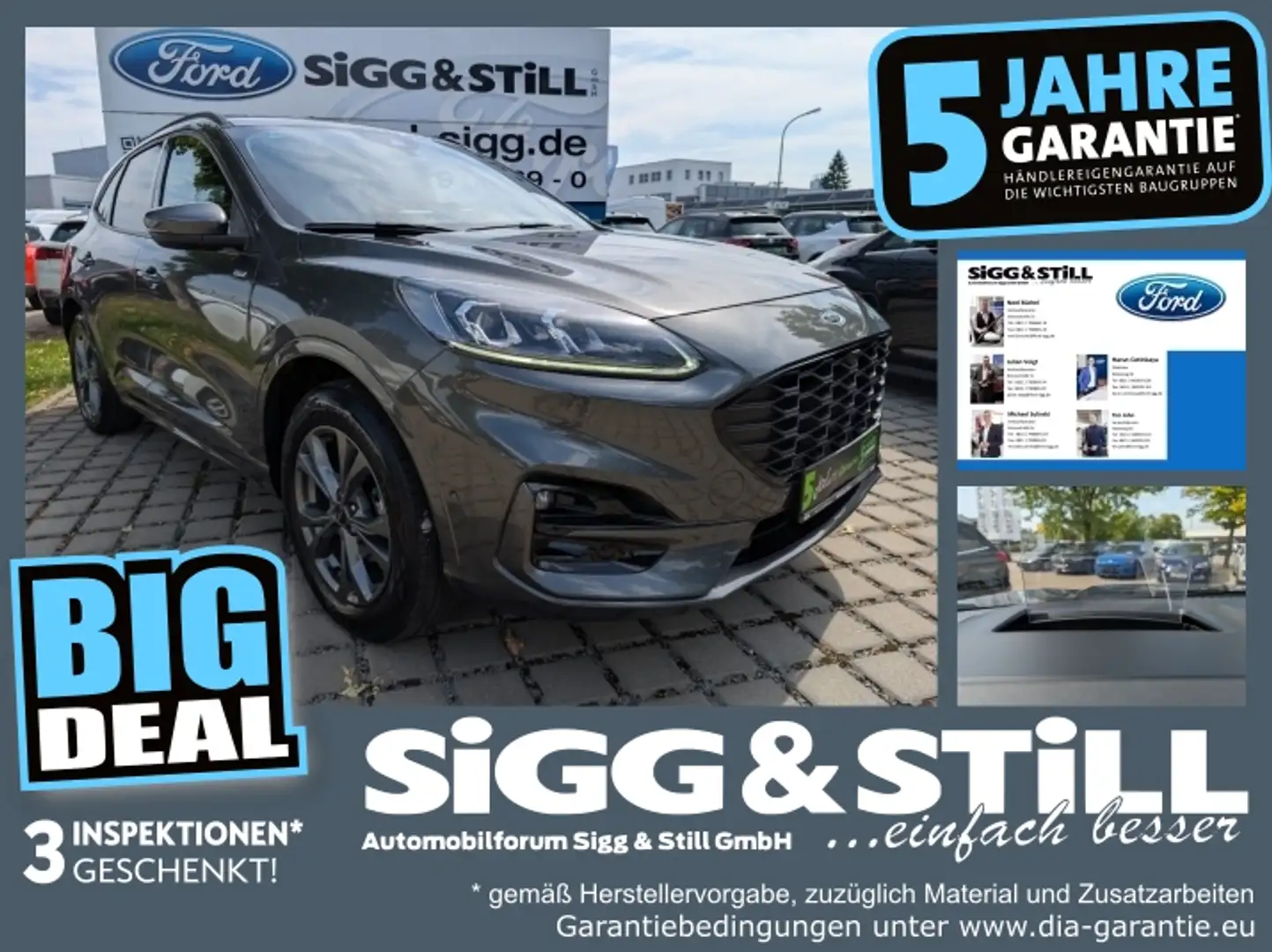 Ford Kuga 2.5 PHEV ST-Line X LED*ACC*HUD*NAV*4xSHZ*2xCAM Gris - 1