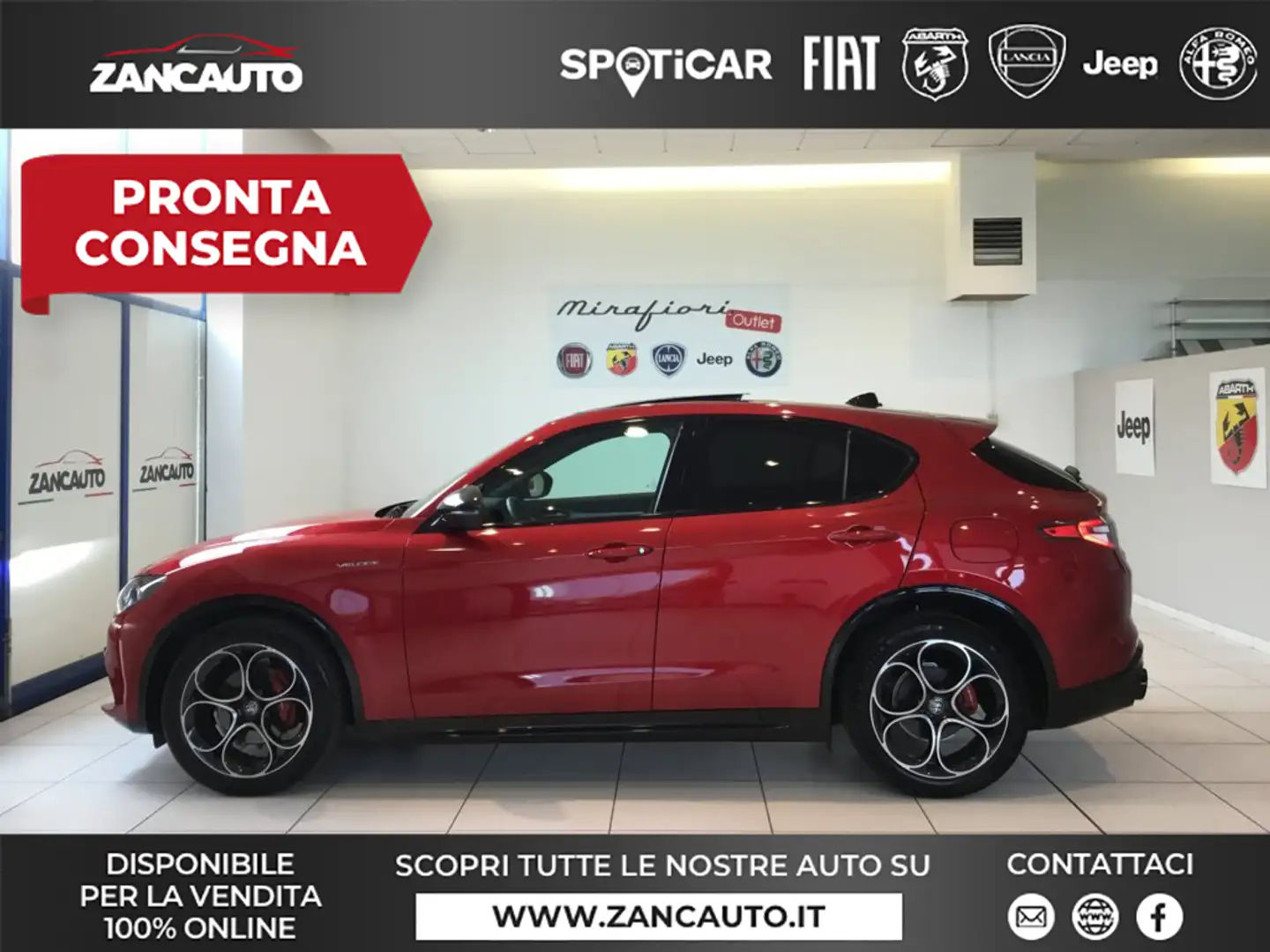 Alfa Romeo Stelvio 2.2 Turbodiesel 210 CV AT8 Q4 Veloce MY23 Rot - 1
