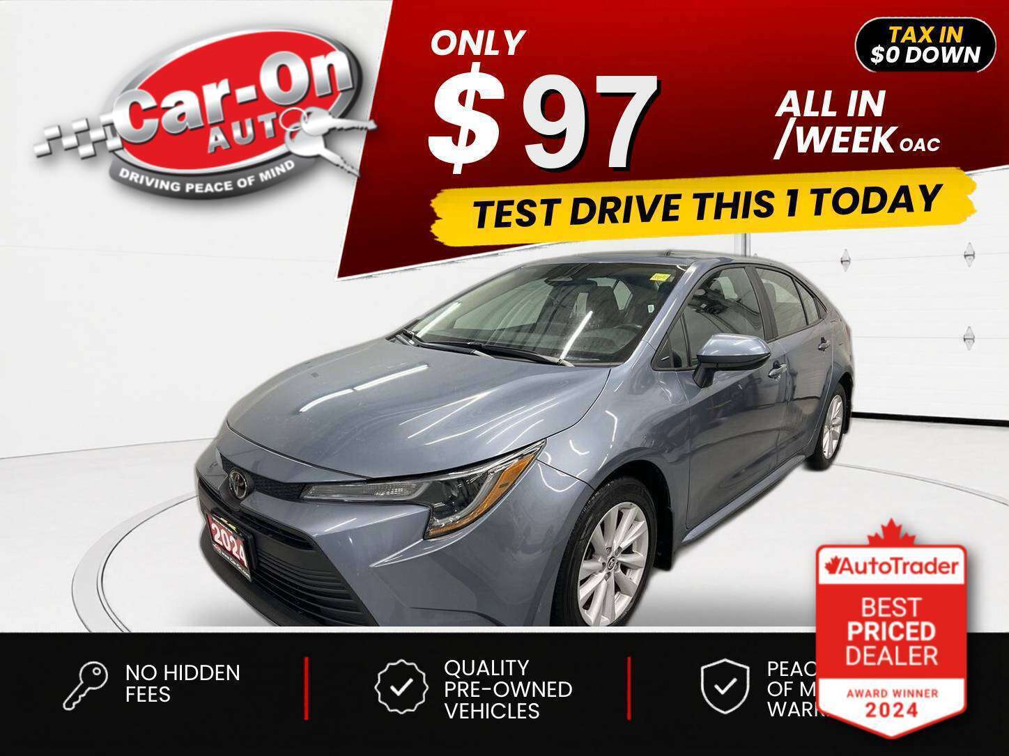 Gray 2024 Toyota Corolla Sedan Front-Wheel Drive Automatic