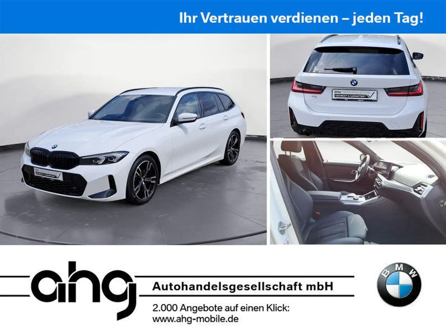 BMW 318 i Touring M Sportpaket Klimaaut. Komfortzugan Bílá - 1