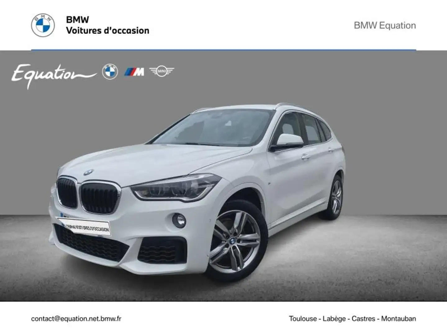 BMW X1 sDrive18i 140ch M Sport Euro6d-T Blanc - 1
