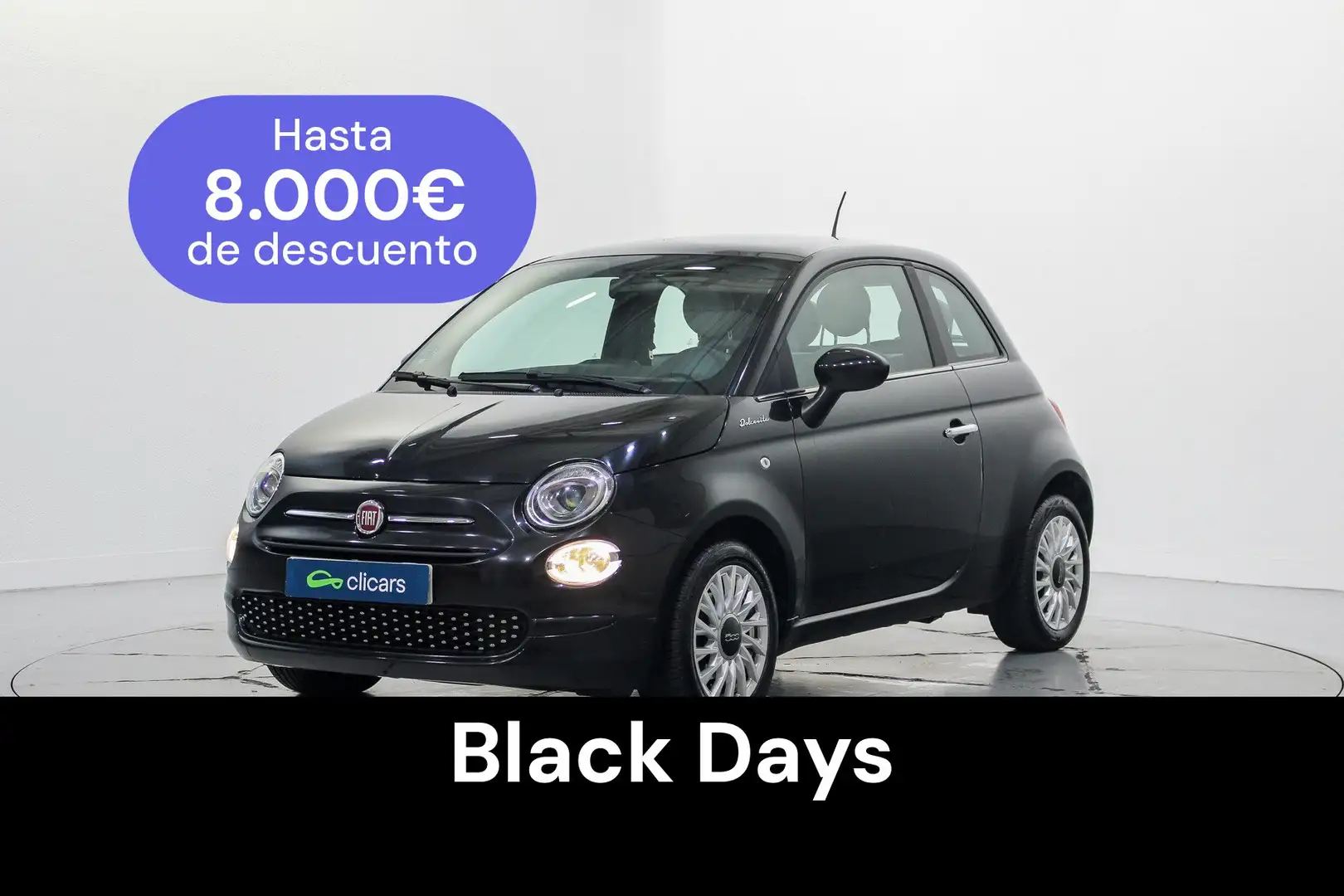 Fiat 500 1.0 Hybrid Dolcevita 52kW Noir - 1