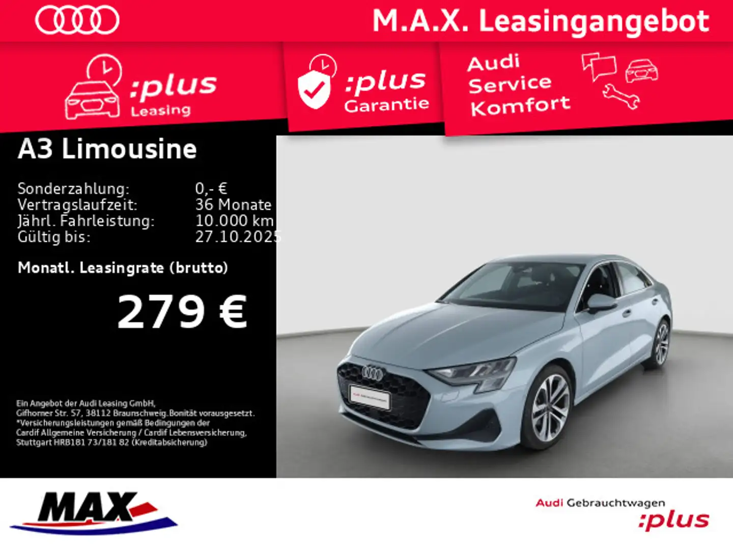 Audi A3 30 TFSI S TRONIC LED+NAV+AHK+KAMERA Grau - 1