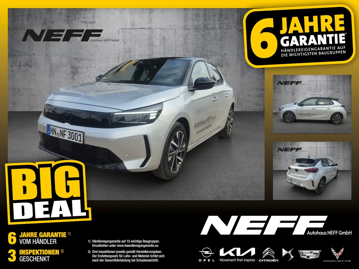 Opel Corsa F 1.2 Turbo GS FLA SpurH SpurW KAM LED Grau - 1