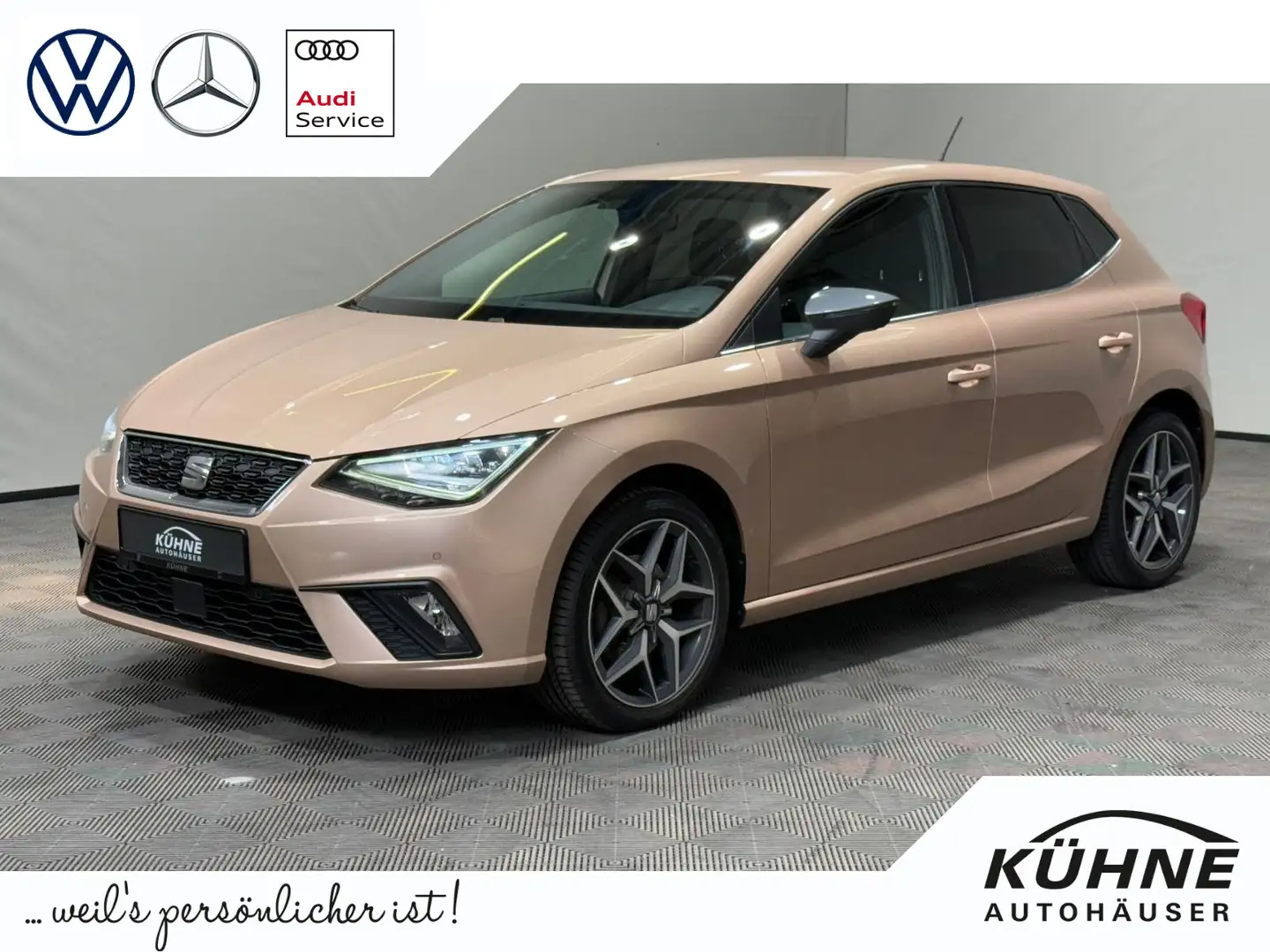 SEAT Ibiza Xcellence 1.0 TSI | ACC NAVI DAB VOLL-LED Beige - 1