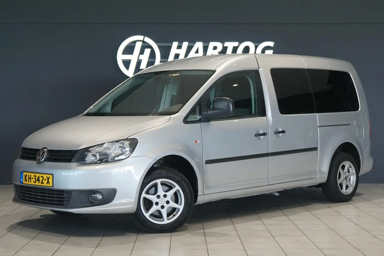 Volkswagen Caddy Maxi 1.6 TDI + ROLSTOEL / DUBBEL CABINE / LEDER / Grijs - 1