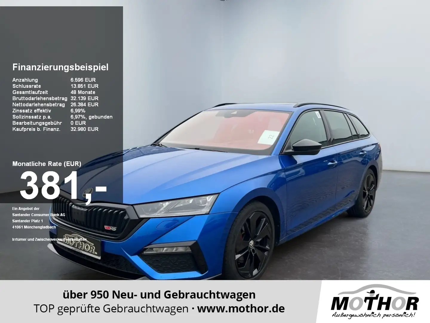 Skoda Octavia Combi RS 2.0 TDI DSG Head-up-Display Bleu - 1