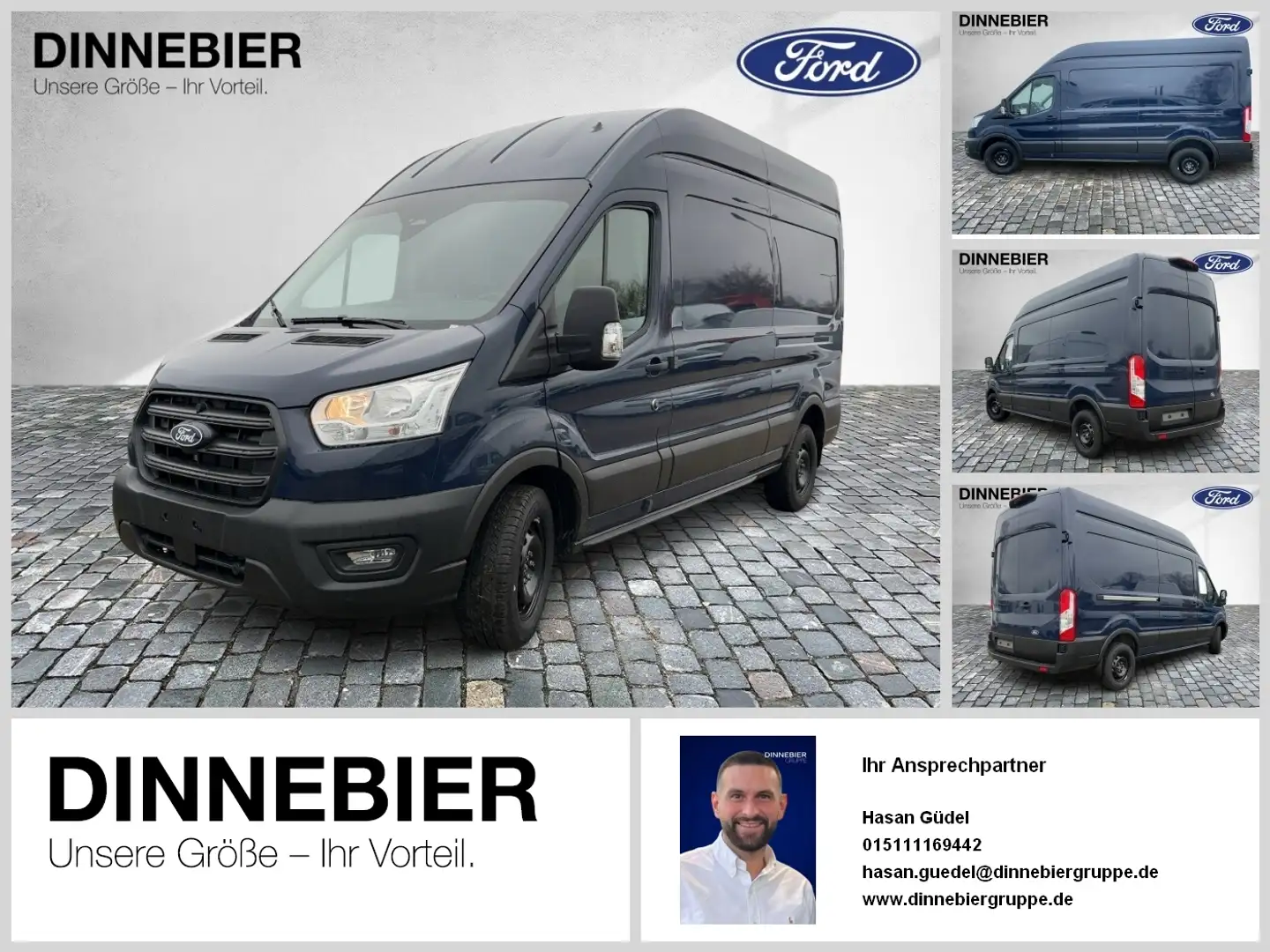 Ford Transit 350 L3 H3 Kasten LKW Trend 96 kW Bleu - 1