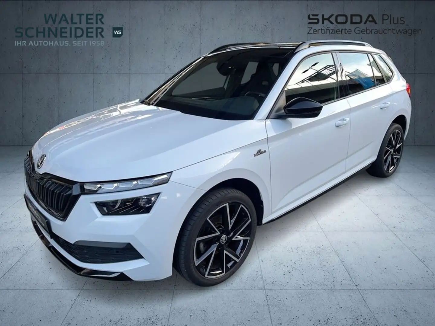 Skoda Kamiq 1.0 TSI DSG Monte Carlo Navi AHK Pano Weiß - 2