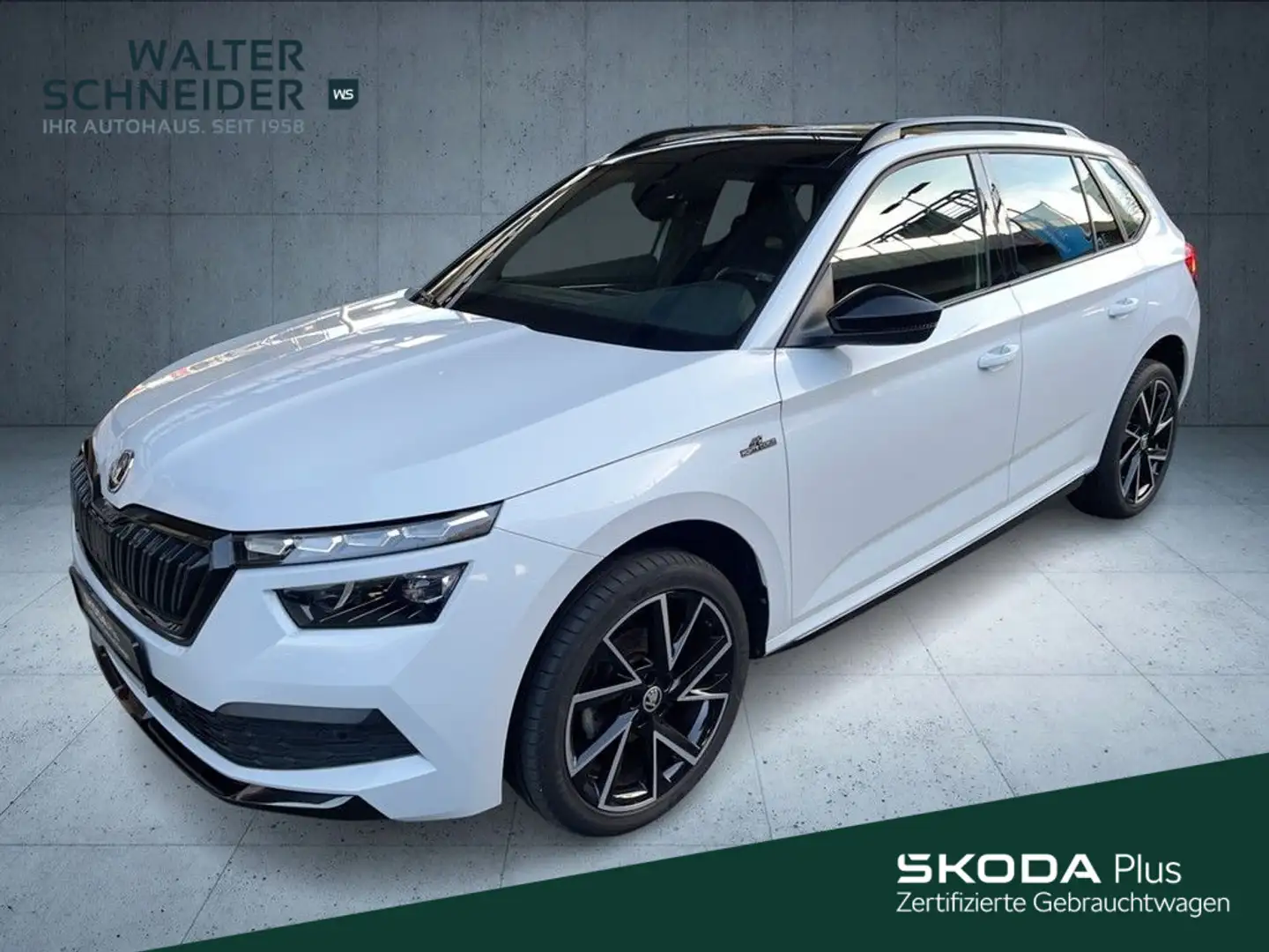Skoda Kamiq 1.0 TSI DSG Monte Carlo Navi AHK Pano Weiß - 1