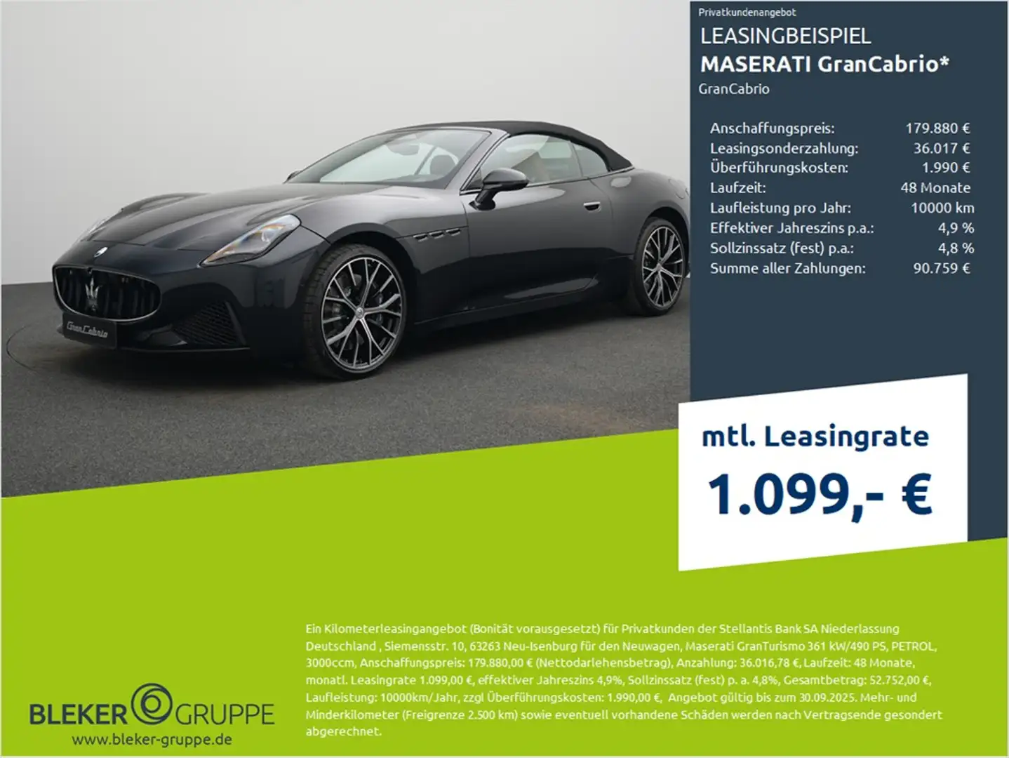 Maserati GranCabrio GranCabrio MY25 *MASERATI MÜNSTER* Negro - 1