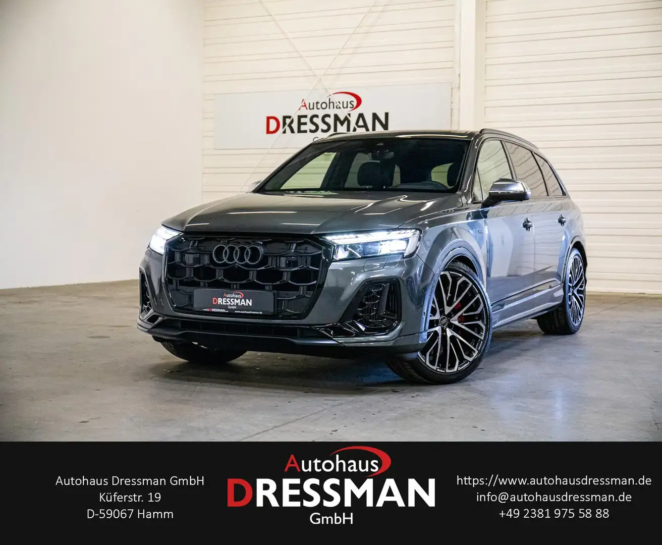 Audi SQ7 4.0 TFSI MATRIX B&O PANO STHZG 360° 7-SITZE Gris - 1