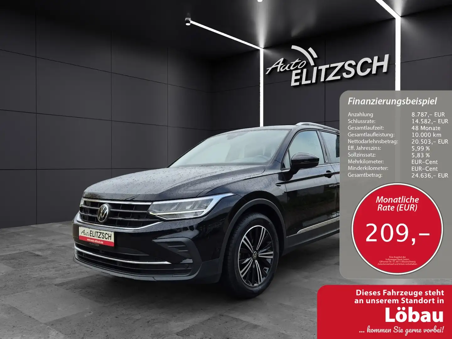 Volkswagen Tiguan TSI United DSG LED Navi AID ACC Park-Assist SH Schwarz - 1