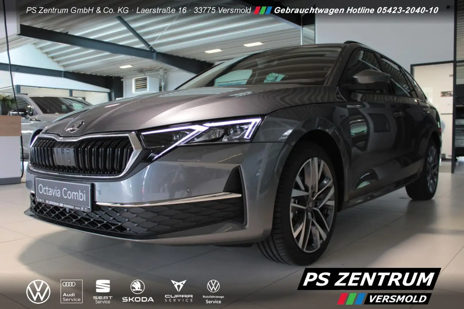 Skoda Octavia Combi 2.0 TDI DSG Tour MATRIX AHK ACC Navi Grau - 1