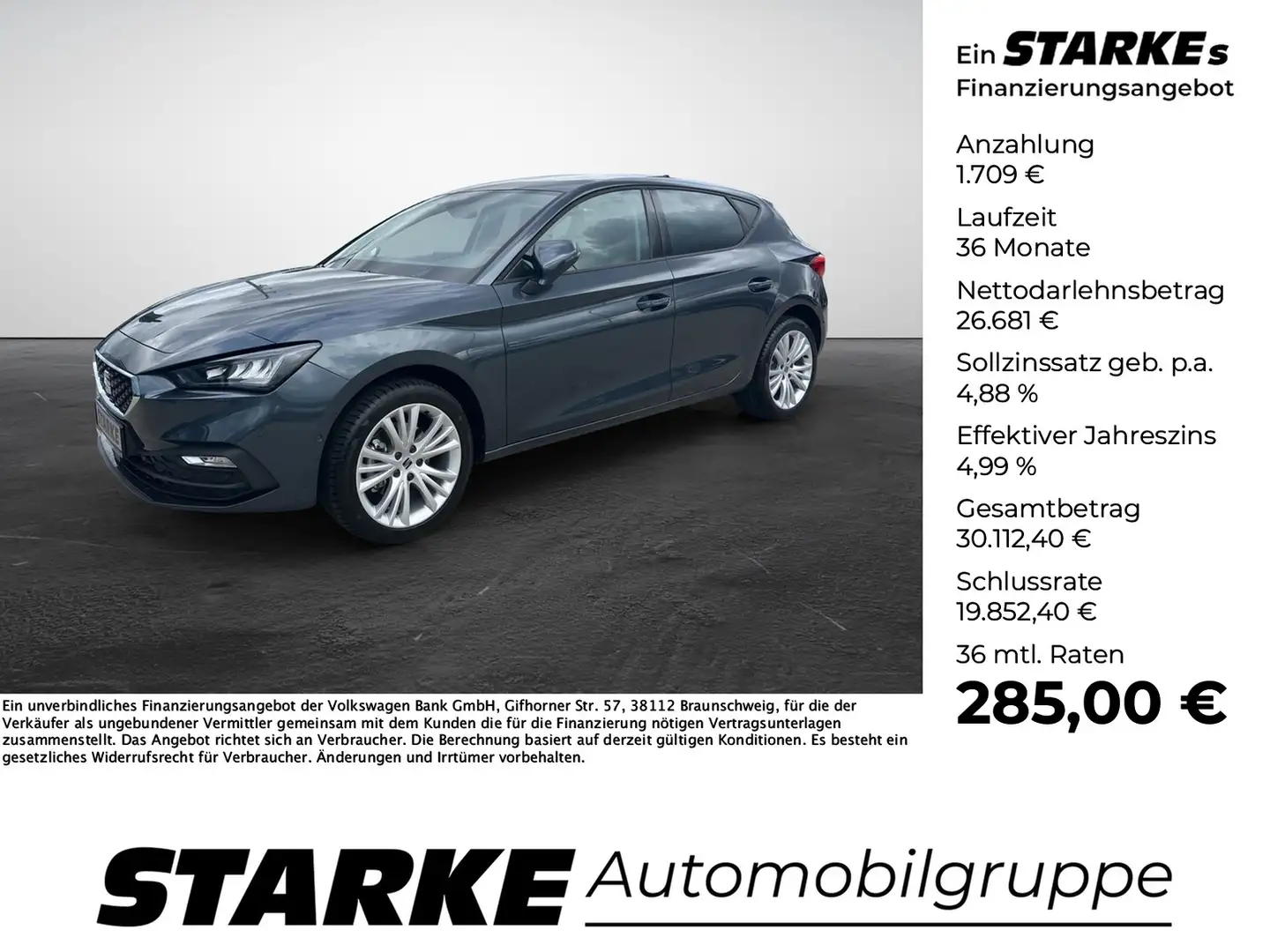 SEAT Leon 2.0 TDI DSG Style Grau - 1