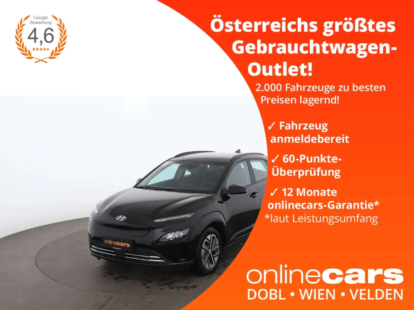 Hyundai KONA Elektro Select 64kWh Aut RADAR SITZHZG R-CAM Schwarz - 1