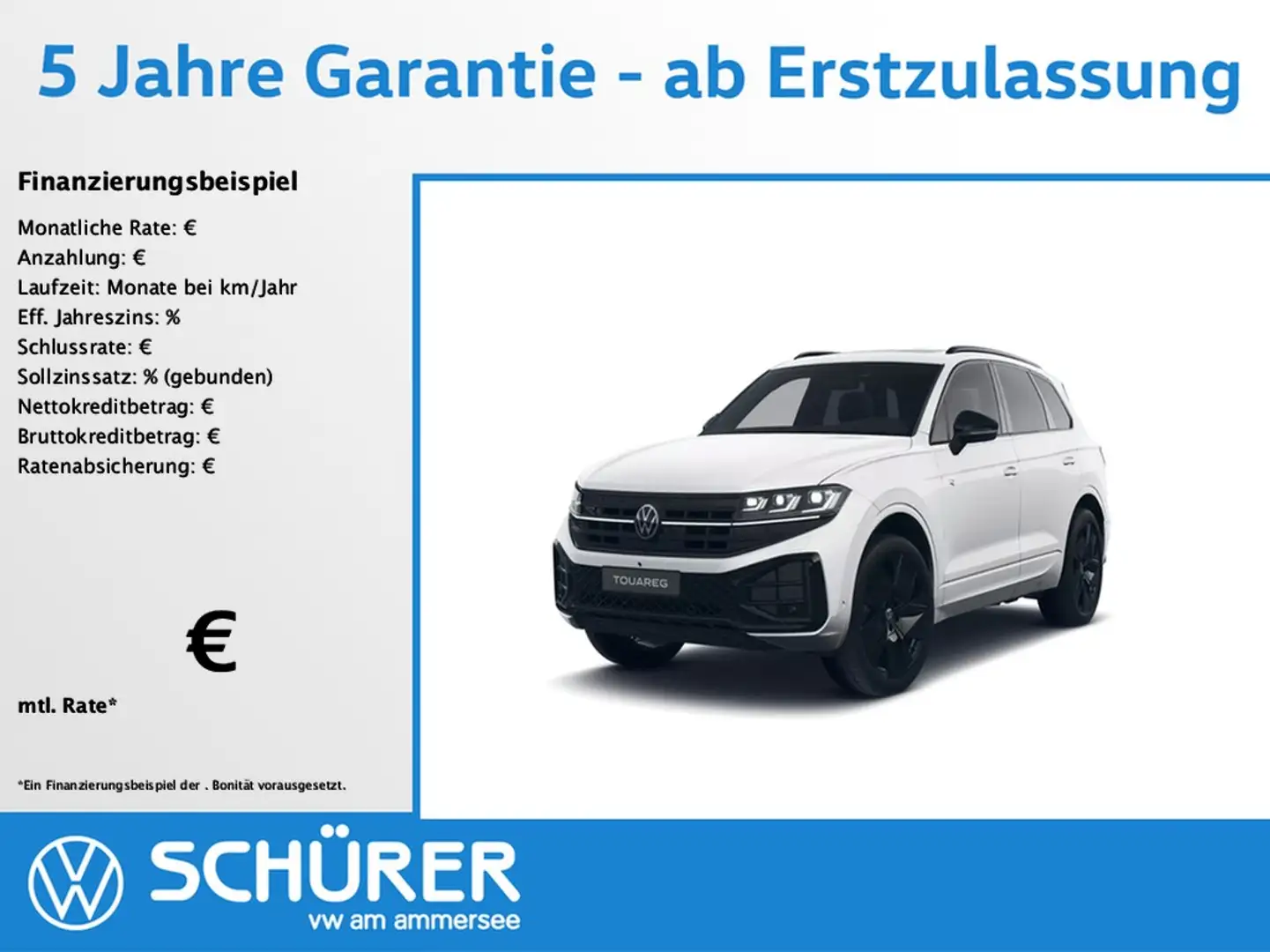 Volkswagen Touareg 3.0TDI R-Line BlackStyle Wankstabi StdHz 360° P... Weiß - 1