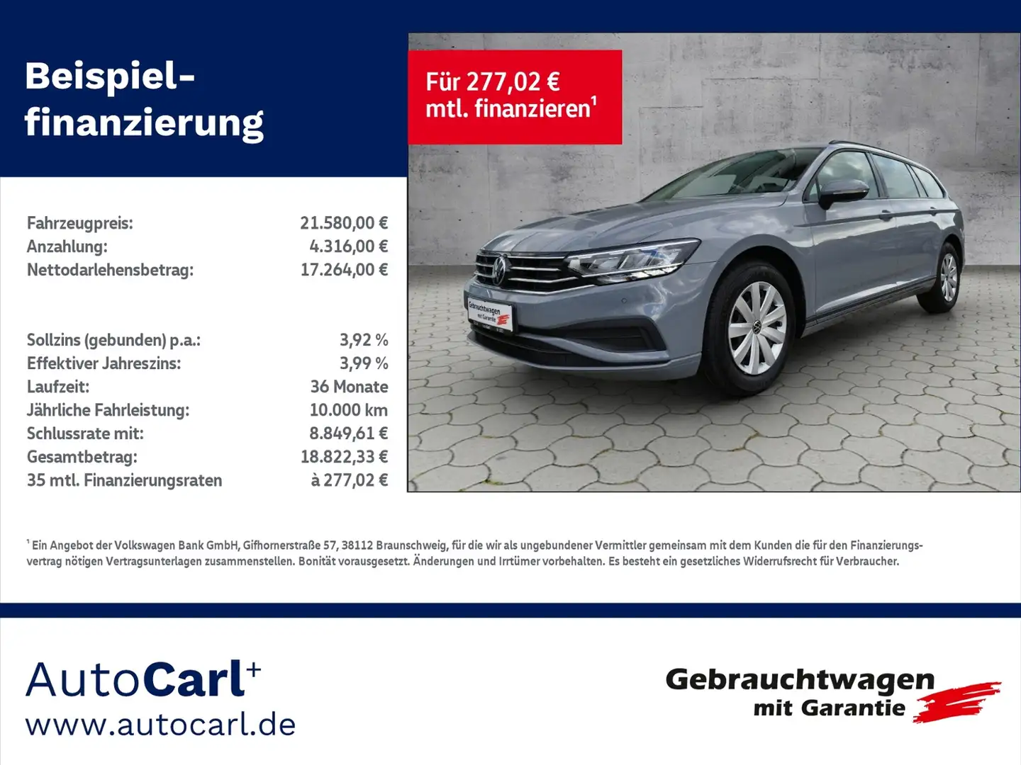 Volkswagen Passat Variant 2.0 TDI DSG GRA KLIMA LED Grau - 1