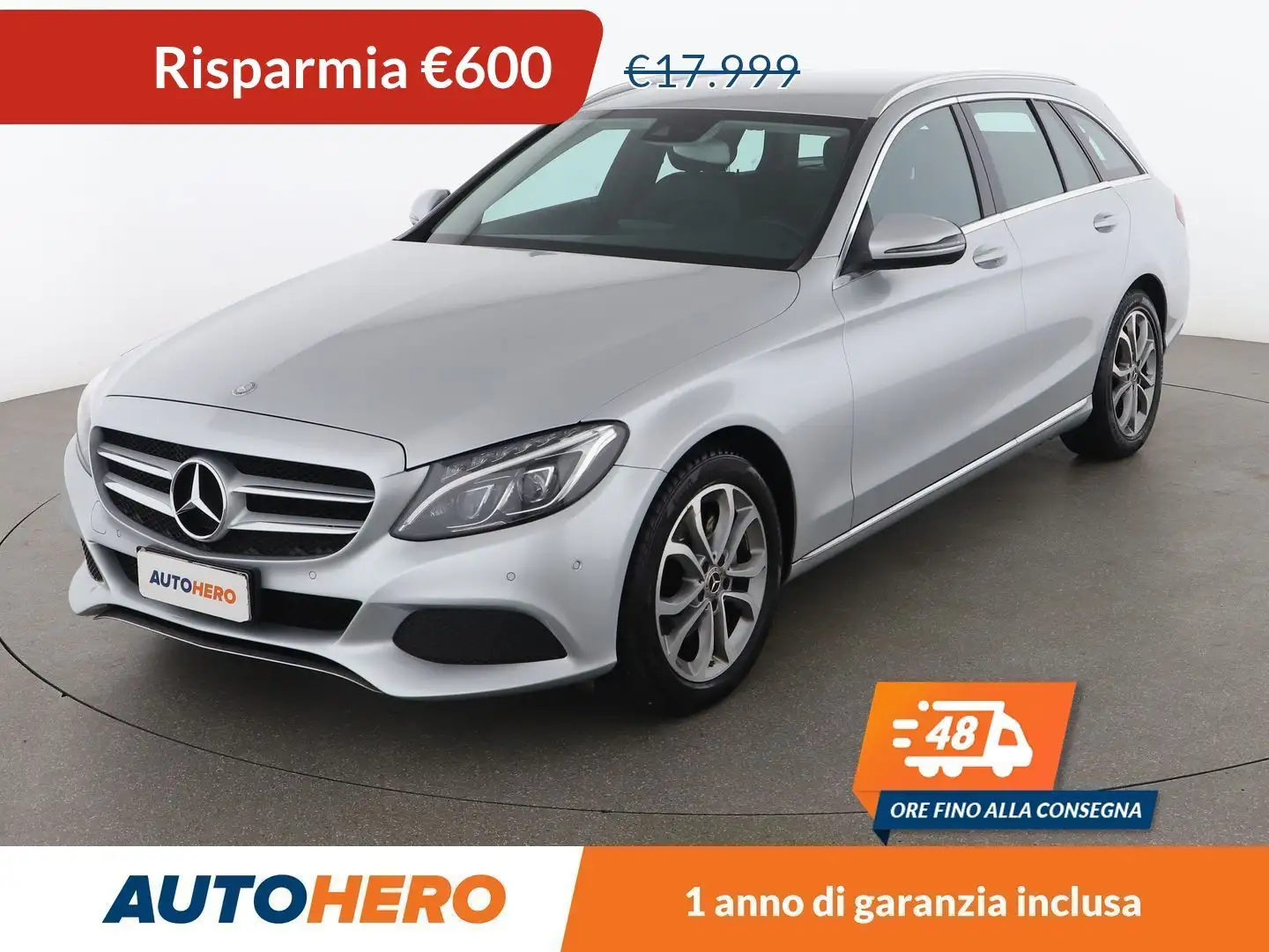 Mercedes-Benz C 220 C 220 d Sport S.W. Auto Argento - 1