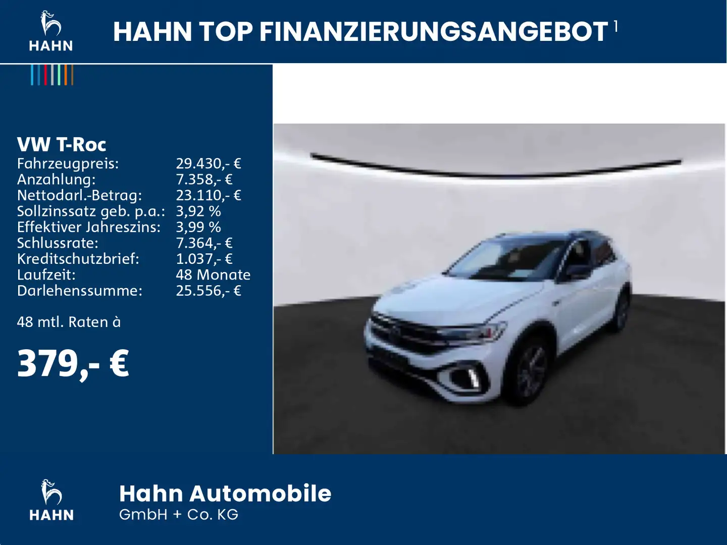 Volkswagen T-Roc 1.5 TSI DSG R-Line Navi AHK Matrix Sitzhzg Blanc - 2