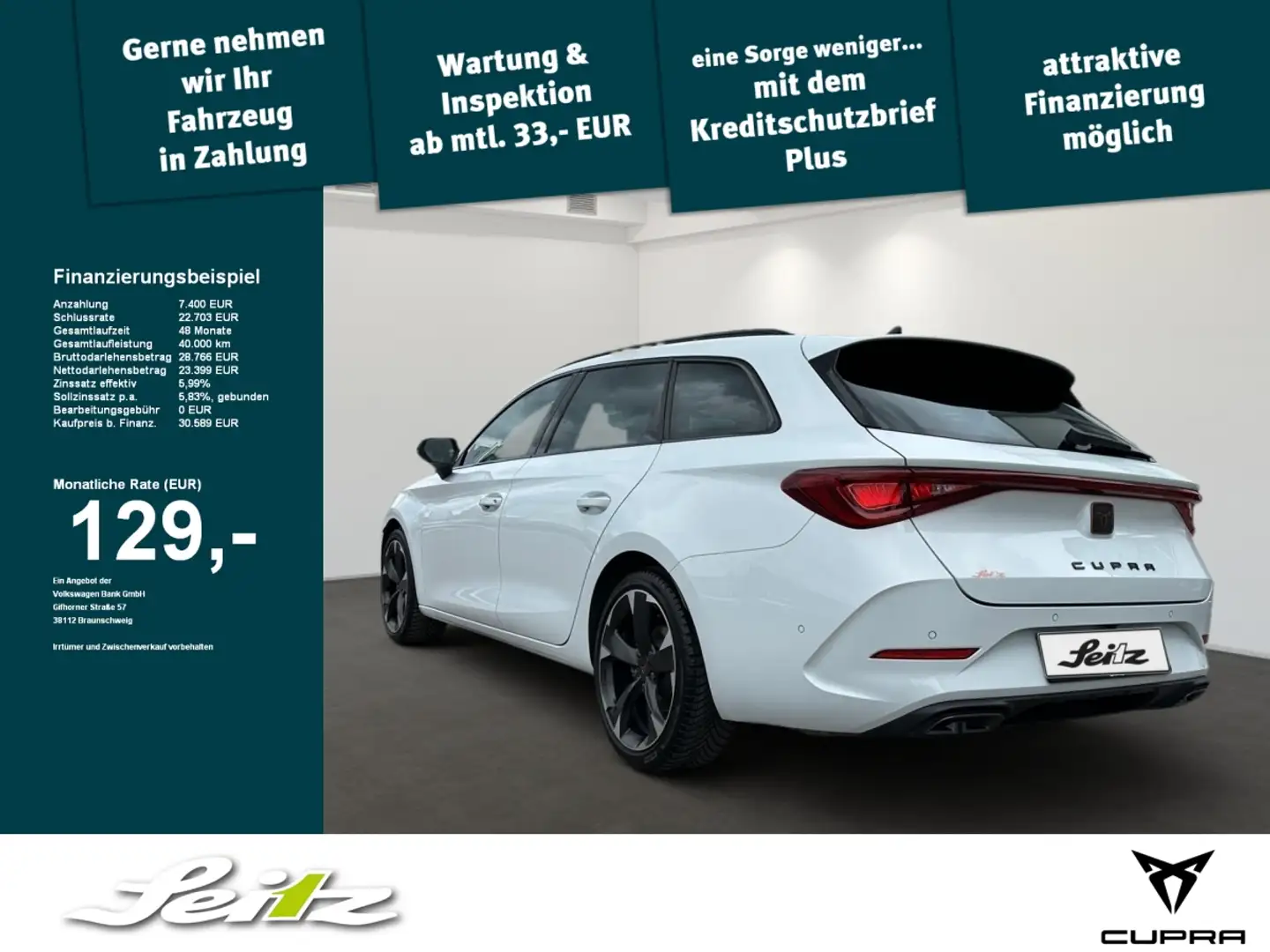 CUPRA Leon Sportstourer 2.0 TSI *LED*NAVI*KAMERA*SITZH* Weiß - 1