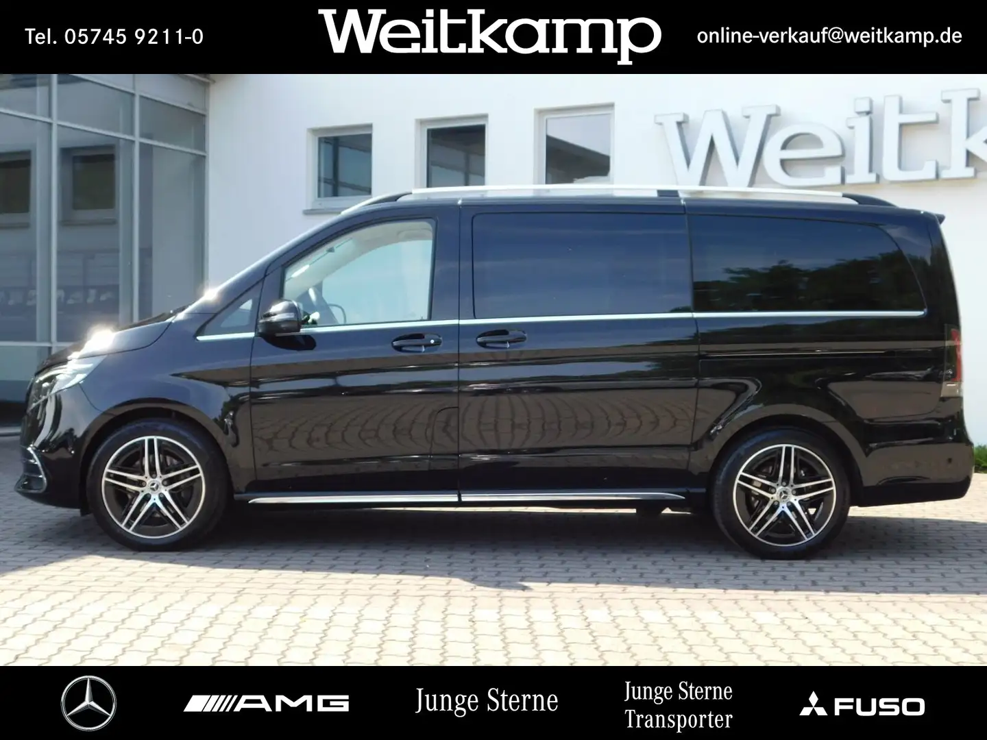 Mercedes-Benz V 220 V 220 d AVANT. Lang AMG+AHK+360°+BURMES.+7-SITZ Zwart - 2