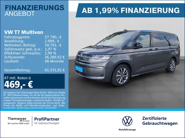 Volkswagen T7 Multivan HYBRID ALLRAD LÜ LANG LIFE AHK 360