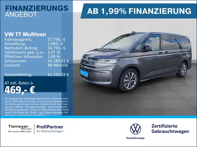 Volkswagen T7 Multivan HYBRID ALLRAD LÜ LANG LIFE AHK 360