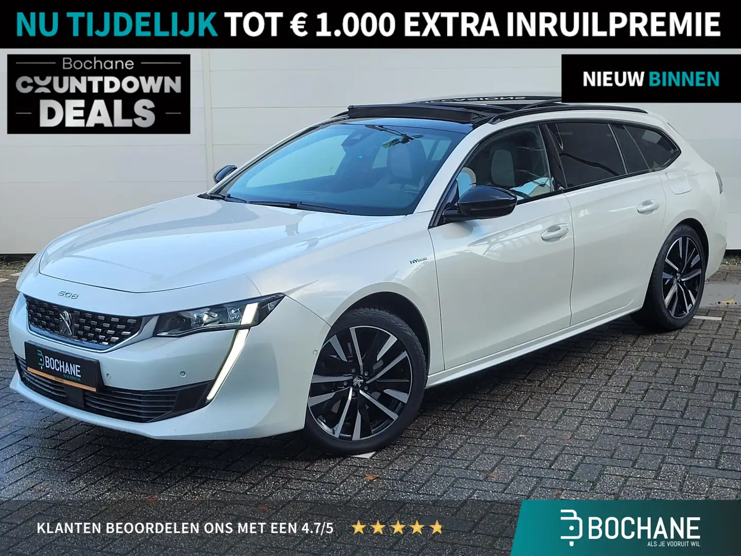 Peugeot 508 SW 1.6 Hybrid GT | Open Dak | Memory | 360° Camera Bianco - 1