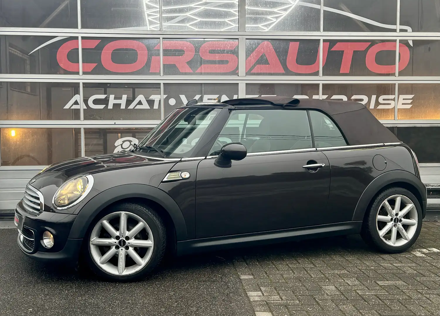 MINI Cooper D Cabrio Cabriolet 2.0 AUTO NAVI CRUISE CUIR TEL MEDIA Brun - 1