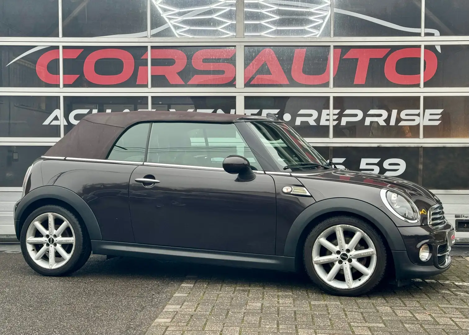 MINI Cooper D Cabrio Cabriolet 2.0 AUTO NAVI CRUISE CUIR TEL MEDIA Brun - 2