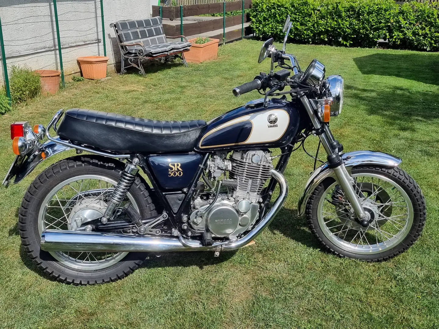 Yamaha SR 500 48T, 34 PS, Neuzustand, Gutachten Note 2 Albastru - 1