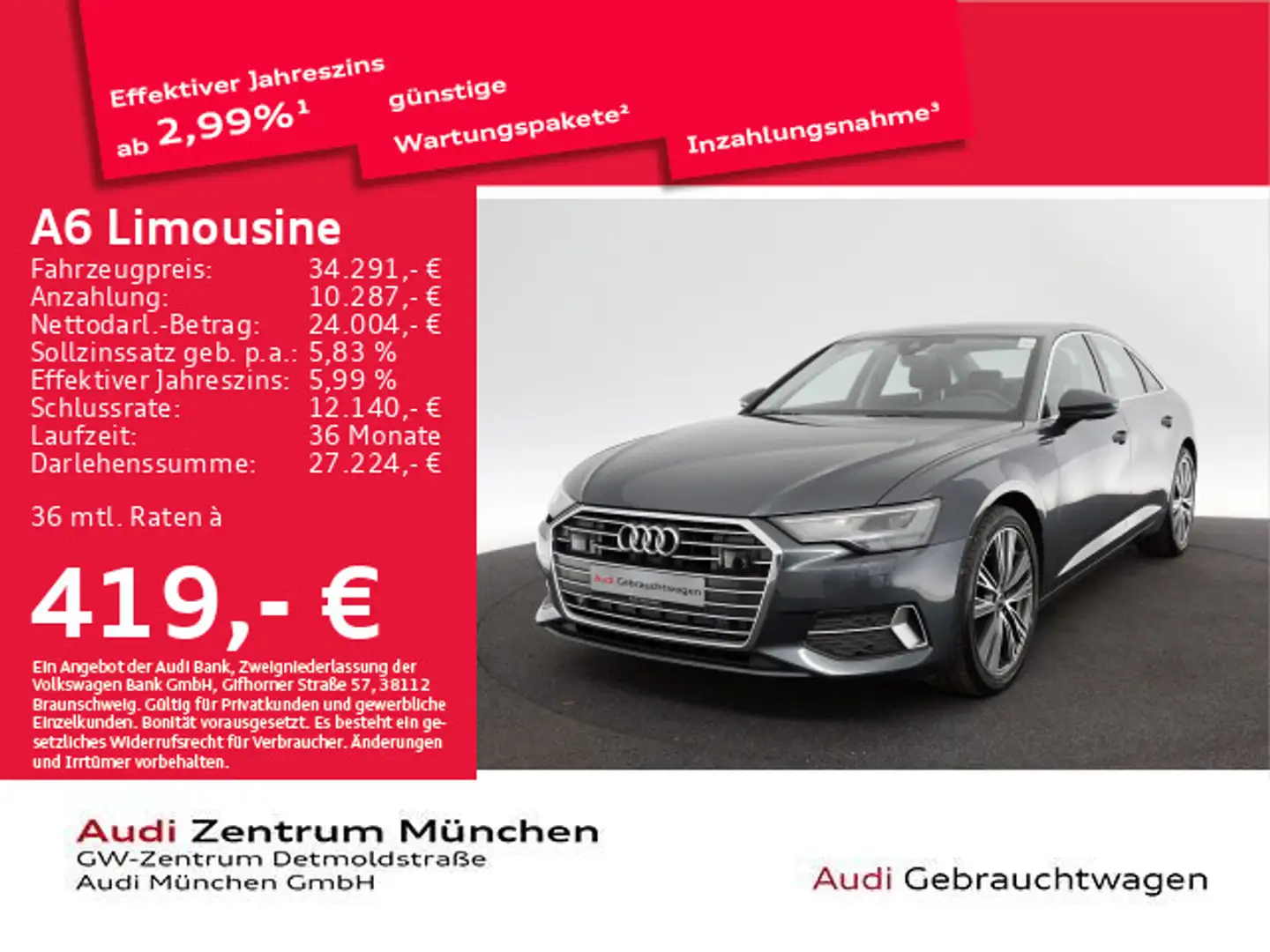 Audi A6 45 TFSI S tronic sport Navi+/GRA/Ka Groen - 1