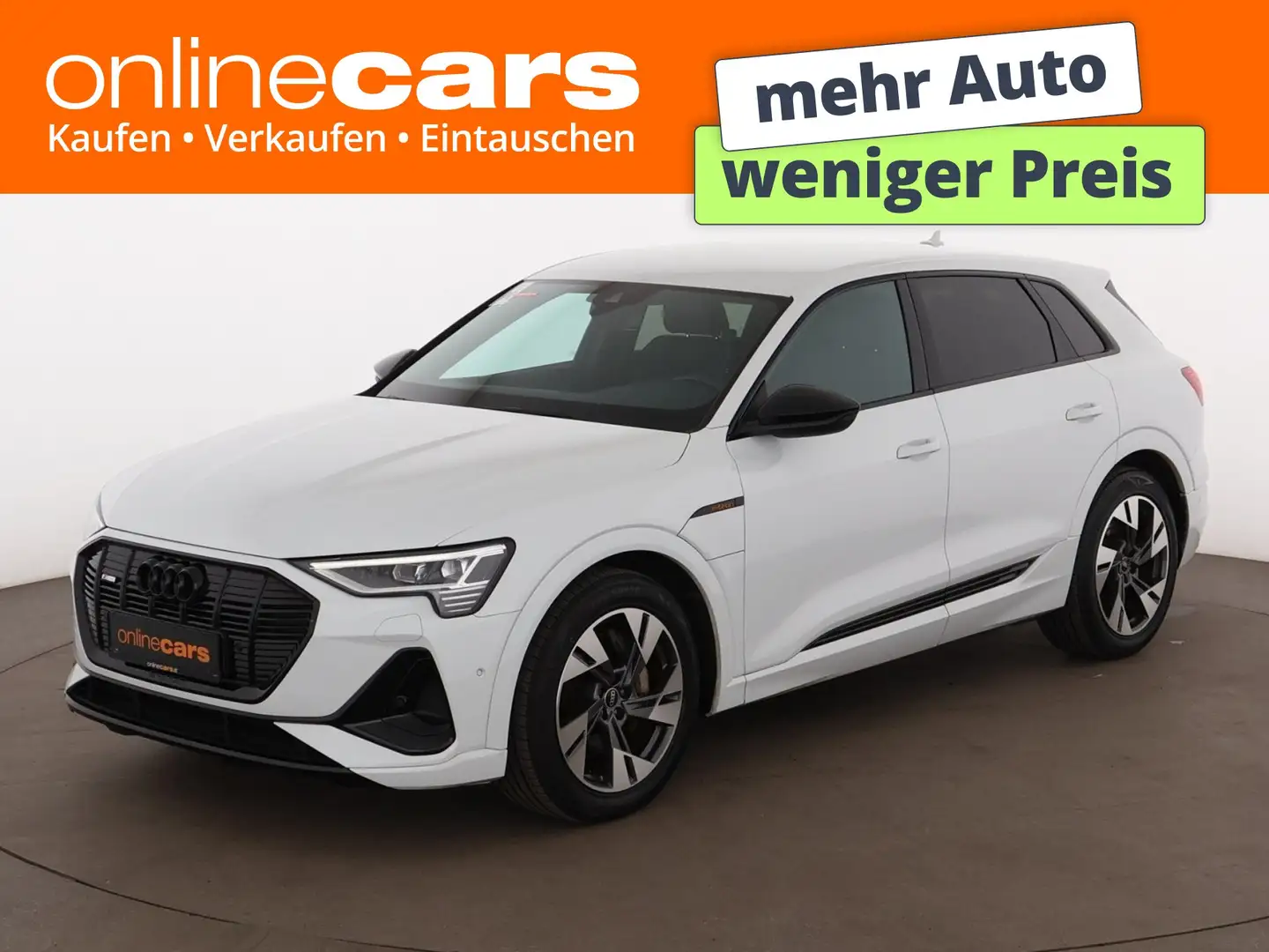 Audi e-tron 55 quattro S-Line 95kWh Aut LED LEDER NAVI Weiß - 1