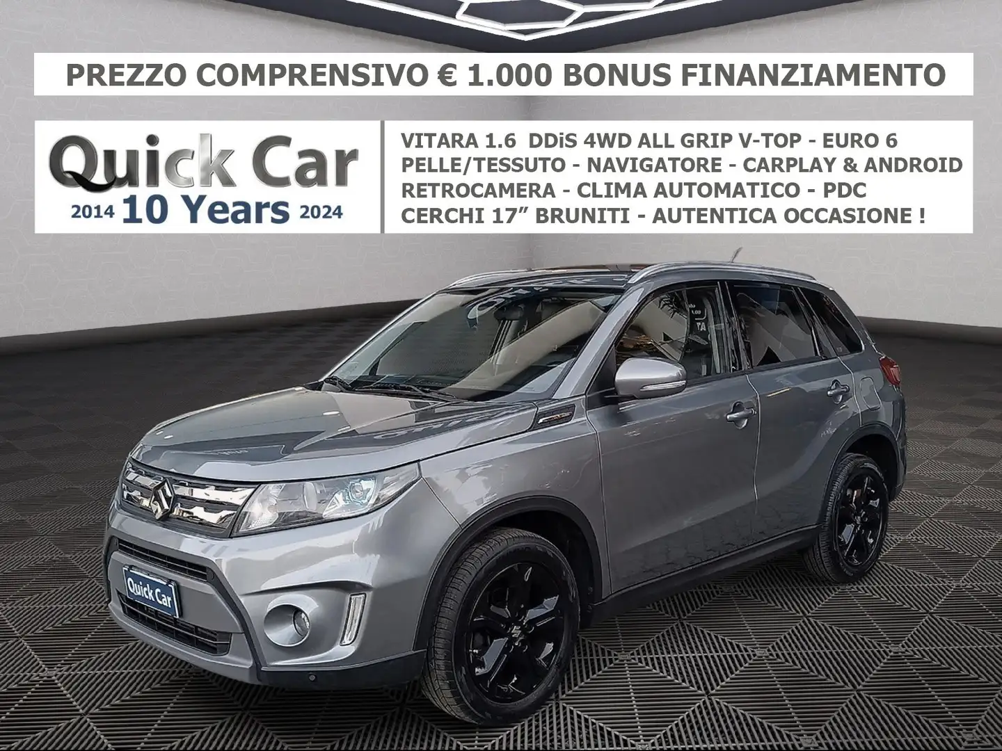 Suzuki Vitara 1.6 ddis V-TOP NAVI,CARPLAY & ANDROID,CAMERA,4X4 Gris - 1
