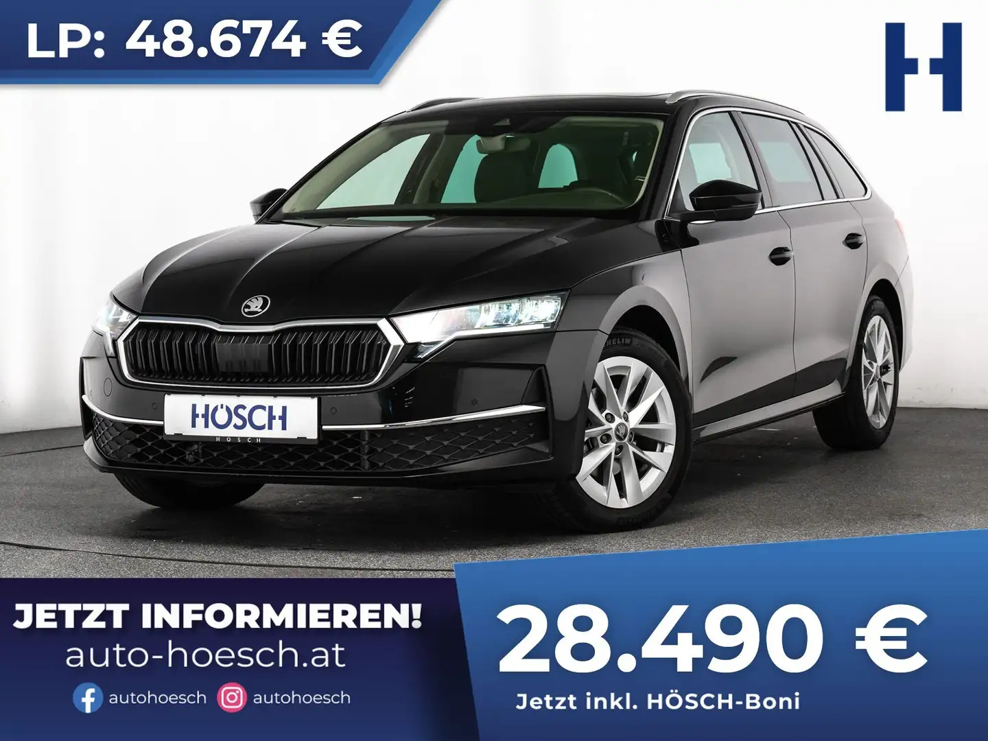 Skoda Octavia Combi Selection TDI PANO WINTER-PREMIUM TOP-DEAL++ Schwarz - 1